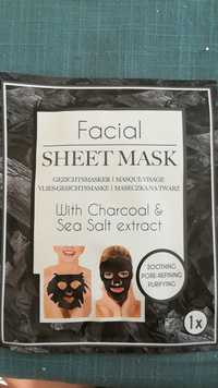 MASCOT EUROPE - Facial sheet mask with charcoal & sea salt extract
