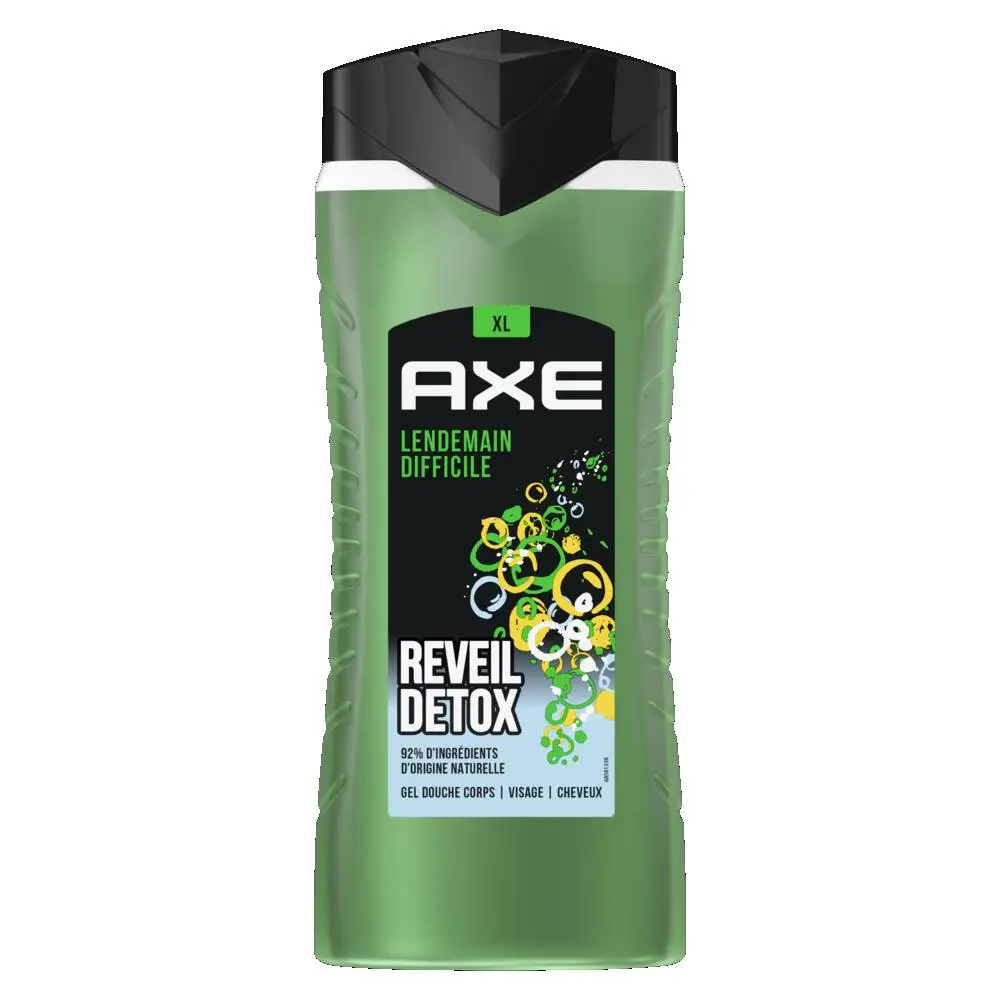 AXE - Axe Gel Douche Homme 3-en-1 Lendemain Difficile Réveil Détox 400ml