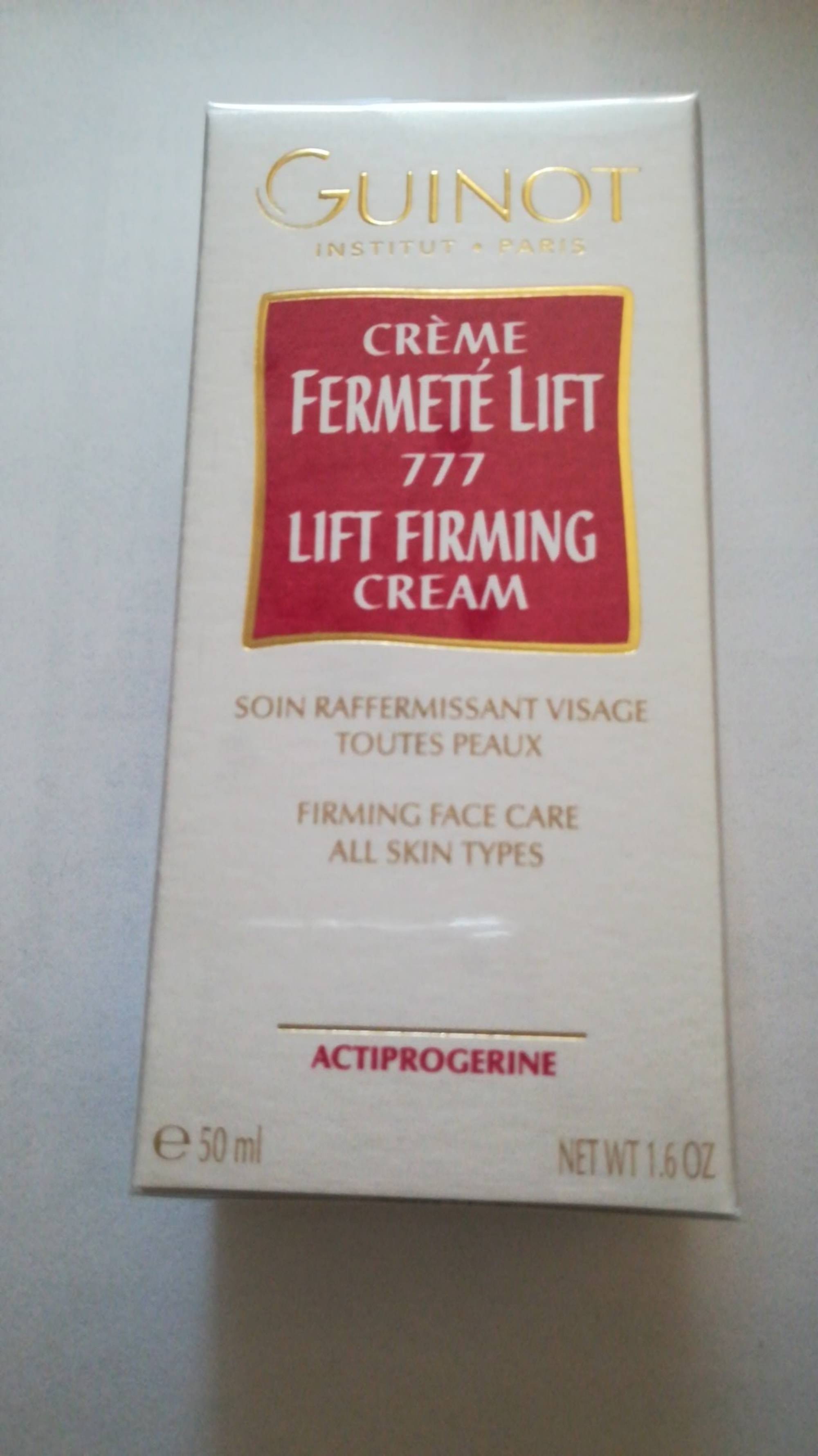 GUINOT - Crème fermeté lift 777 - Soin raffermissant visage