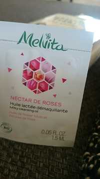 MELVITA - Nectar de roses - Huile lactée démaquillante 