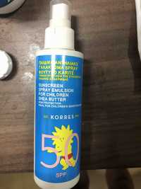 KORRES - Sunscreen spray emulsion for children shea butter SPF 50