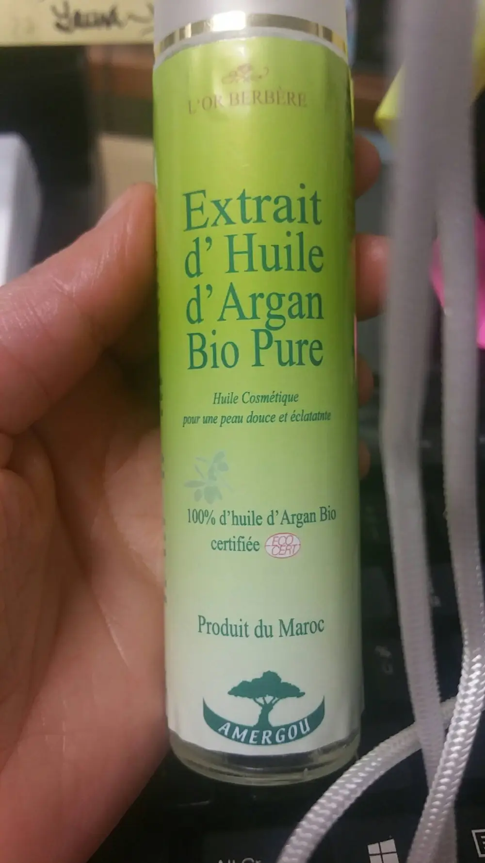 AMERGOU - L'or berbère extrait d'huile d'argan bio pure - Huile cosmétique
