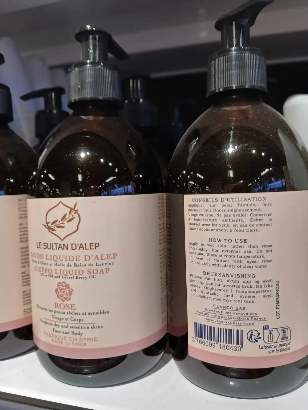LE SULTAN D'ALEP - Savon liquide d'Alep rose