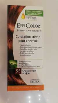 EFFICOLOR - Coloration Crème pour cheveux 55 Châtain clair acajou