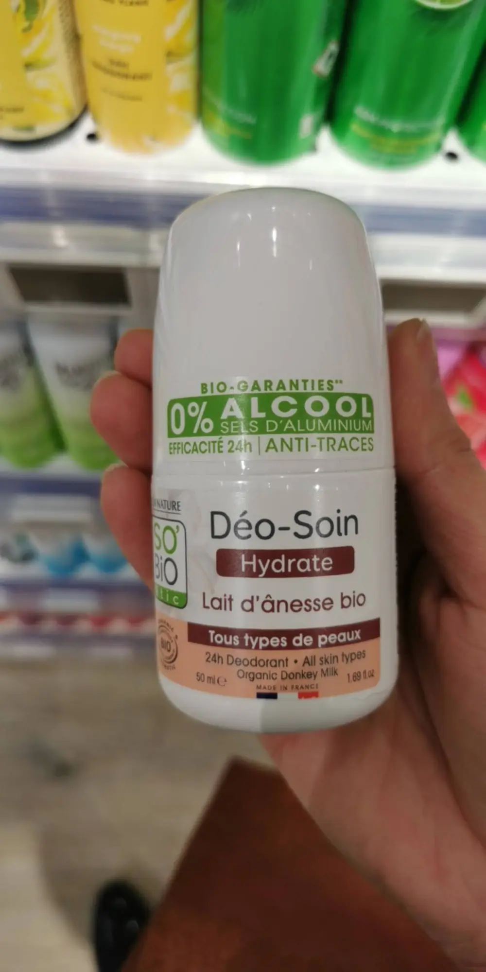 SO'BIO ÉTIC - Lait d'ânesse - Déo-soin hydrate 24h