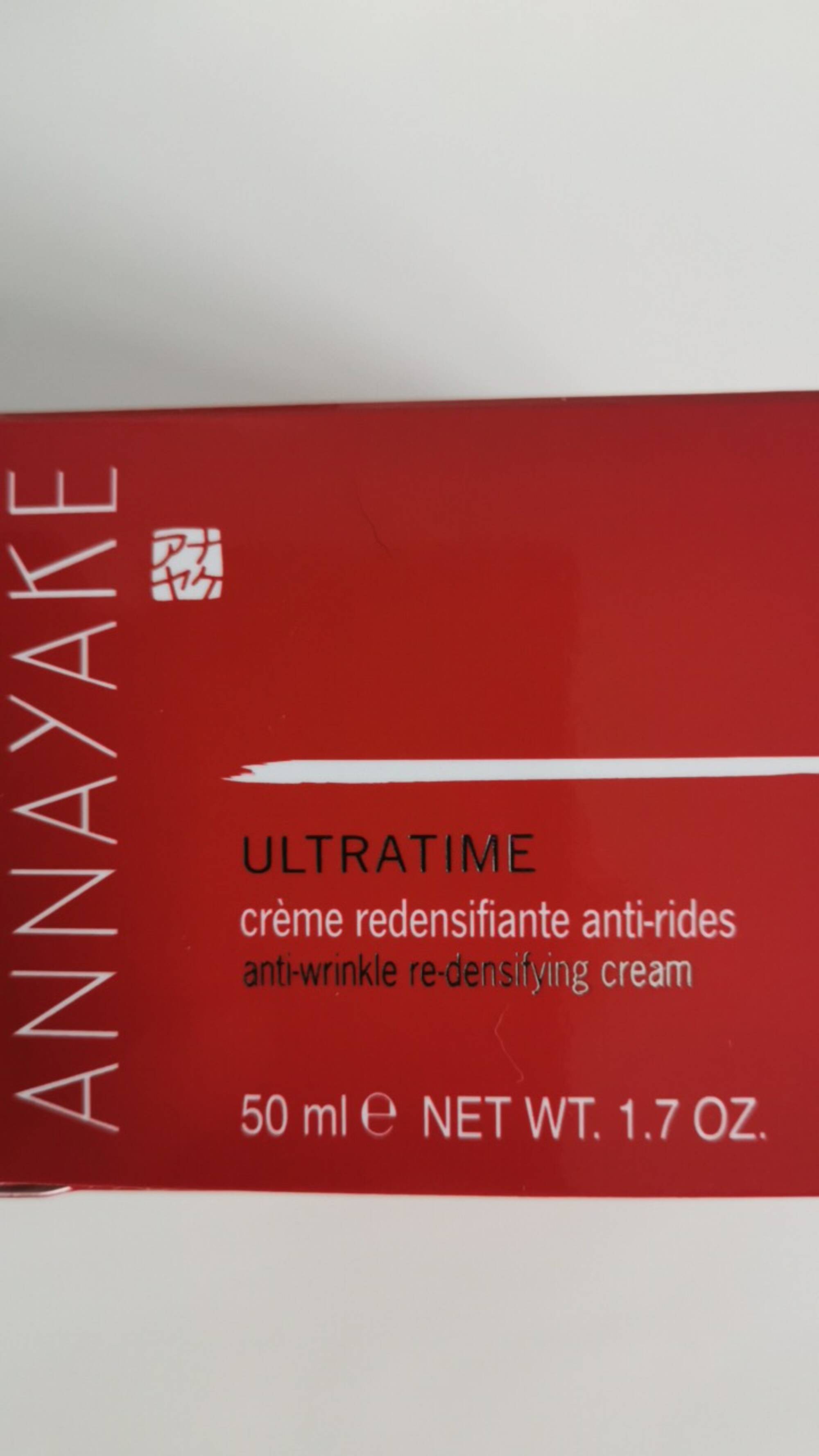 ANNAYAKE - Ultratime - Crème redensifiante anti-rides