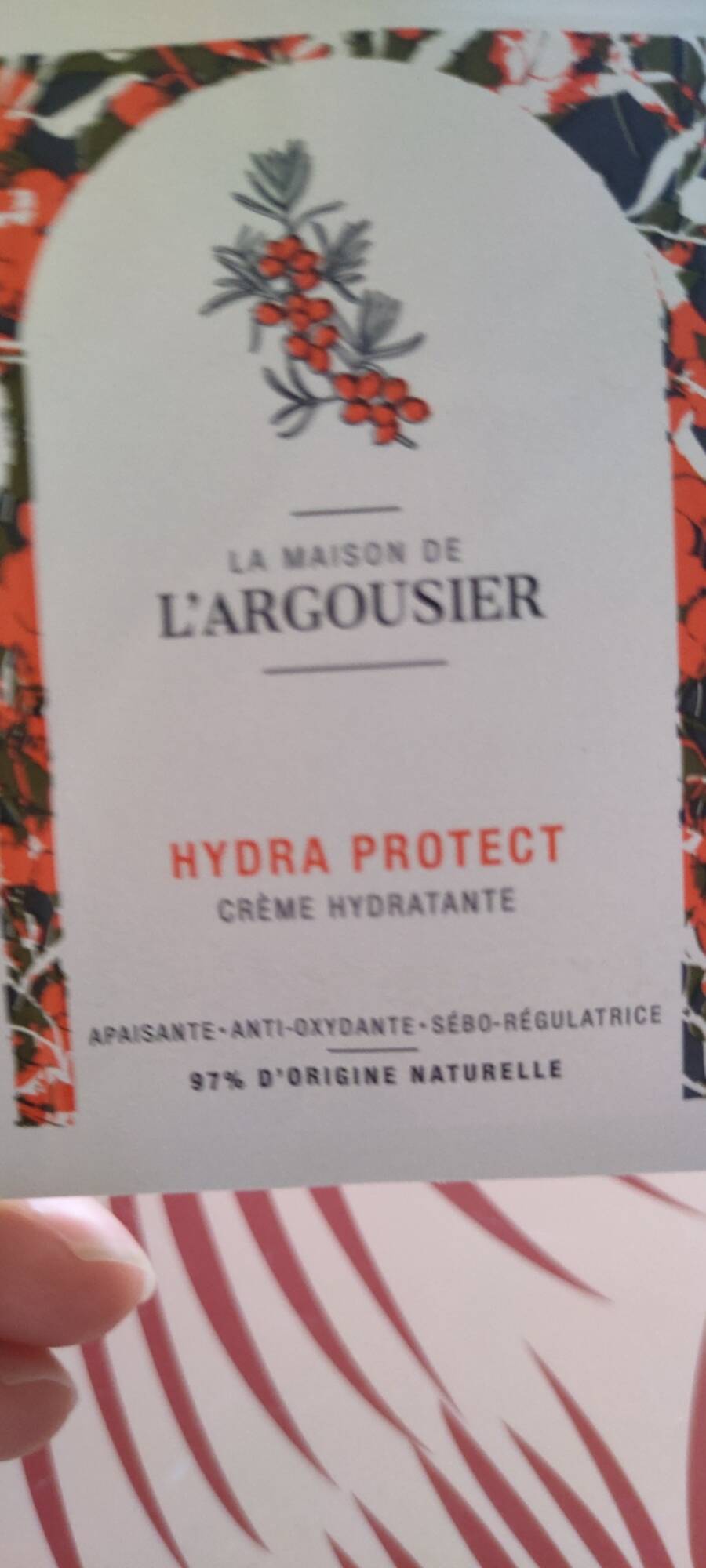 LA MAISON DE L'ARGOUSIER - Hydra protect - Crème hydratante