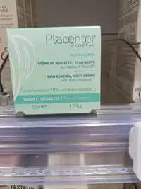 PLACENTOR - Visage et décolleté - Crème de nuit effet peau neuve