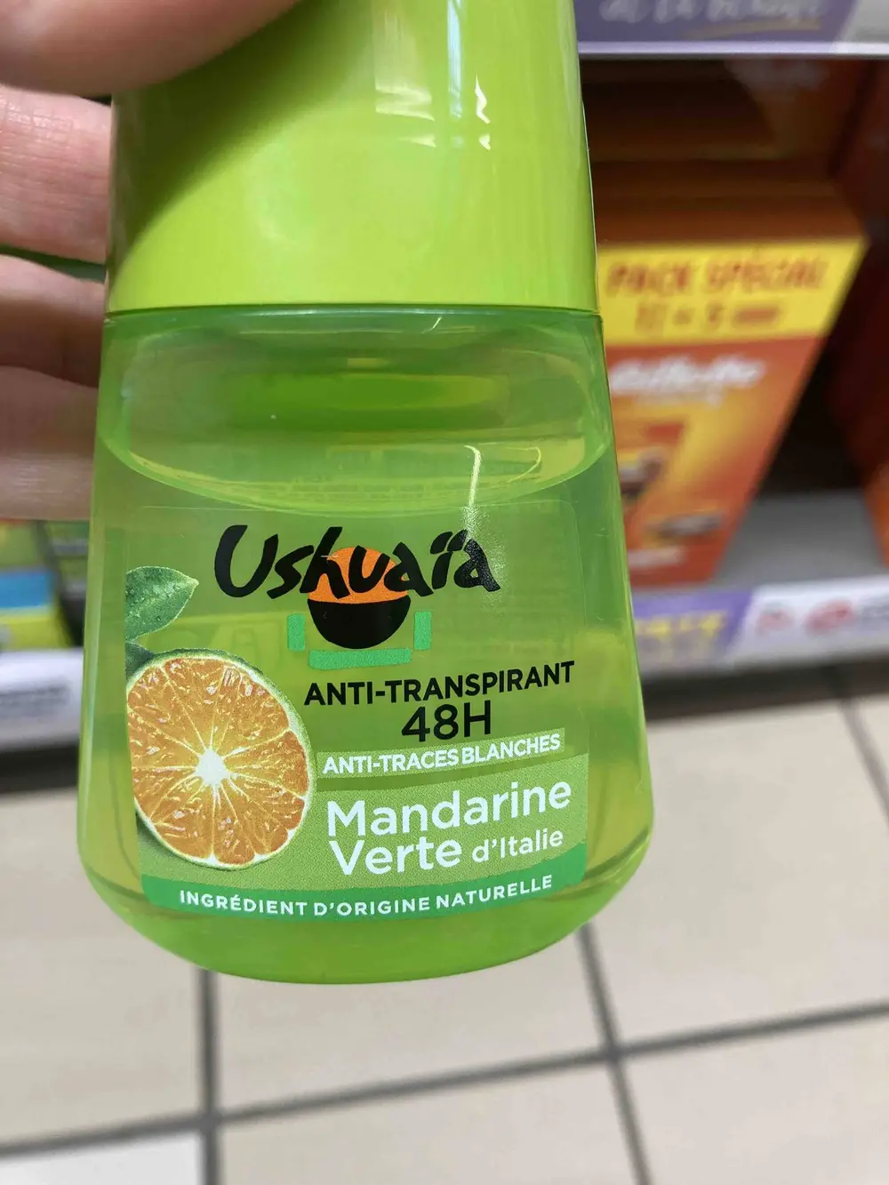 USHUAÏA - Mandarine verte d'Italie - Anti-transpirant 48h