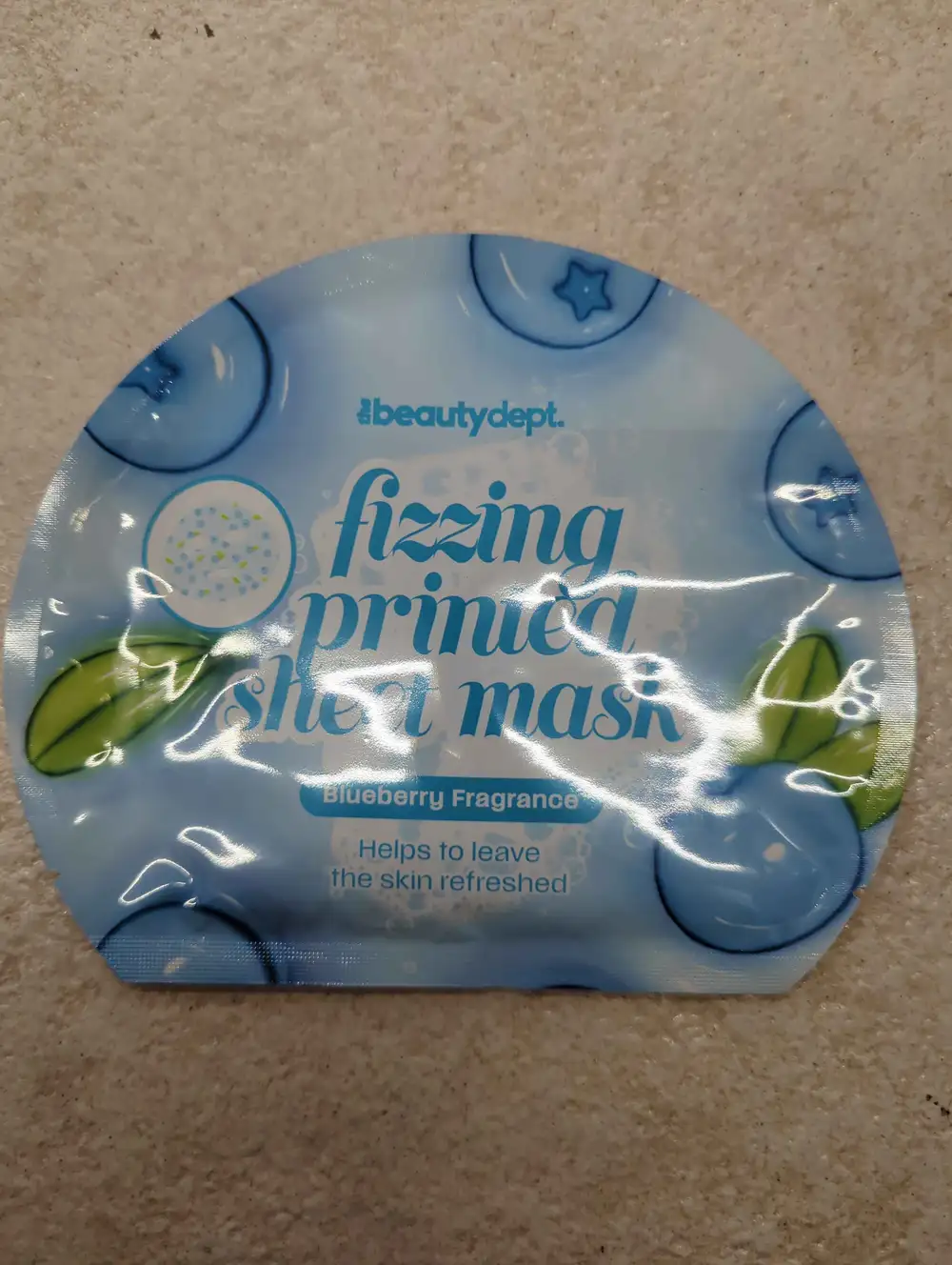 THE BEAUTY DEPT - Fizzing printed sheet mask blueberry fragrance