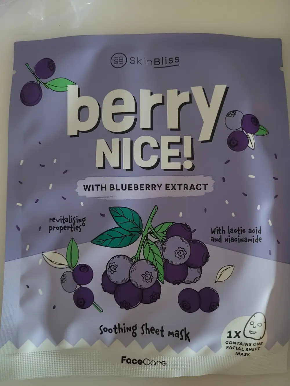 SKINBLISS - Berry Nice! - Soothing sheet mask