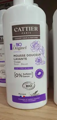 CATTIER - Le bio originel - Mousse douceur lavante rose bleuet