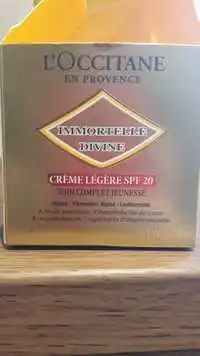 L'OCCITANE EN PROVENCE - Immortelle divine - Crème légère SPF 20