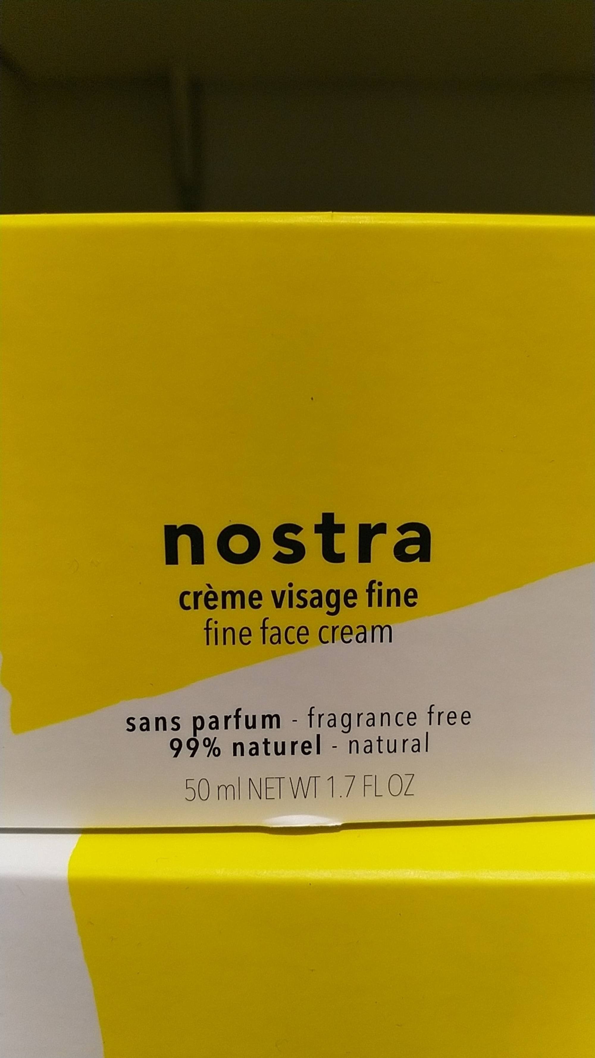 NOSTRA - Crème visage fine sans parfum