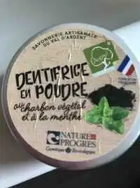 ARGASOL - Dentifrice en poudre au charbon végétal et à la menthe