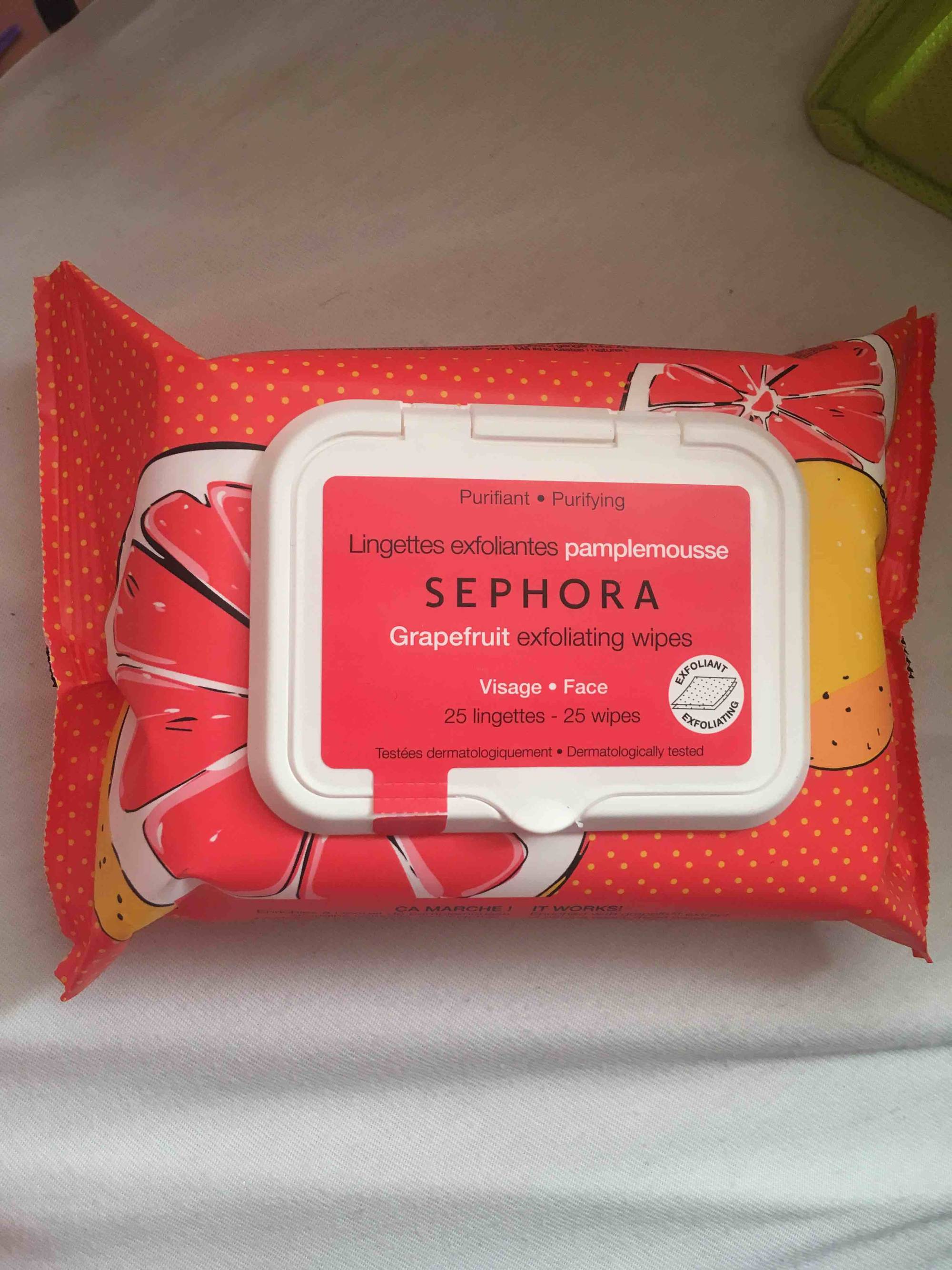 SEPHORA - Lingettes exfoliantes pamplemousse