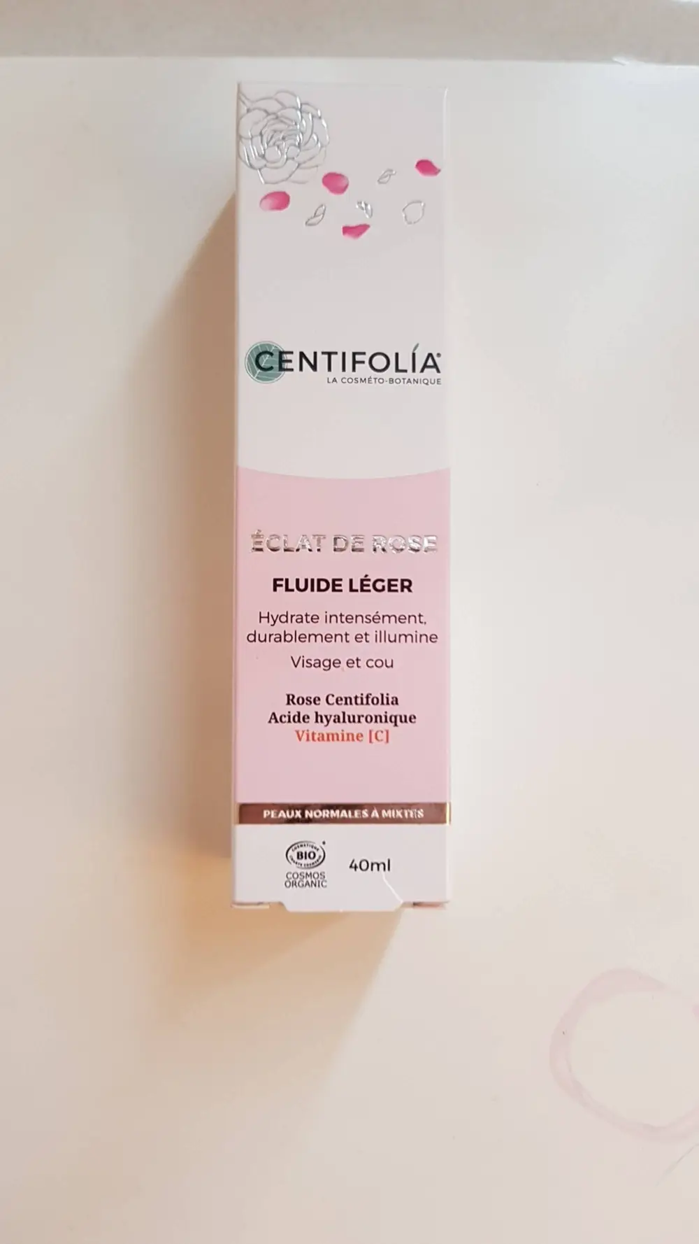 CENTIFOLIA - Éclat de rose - Fluide léger bio