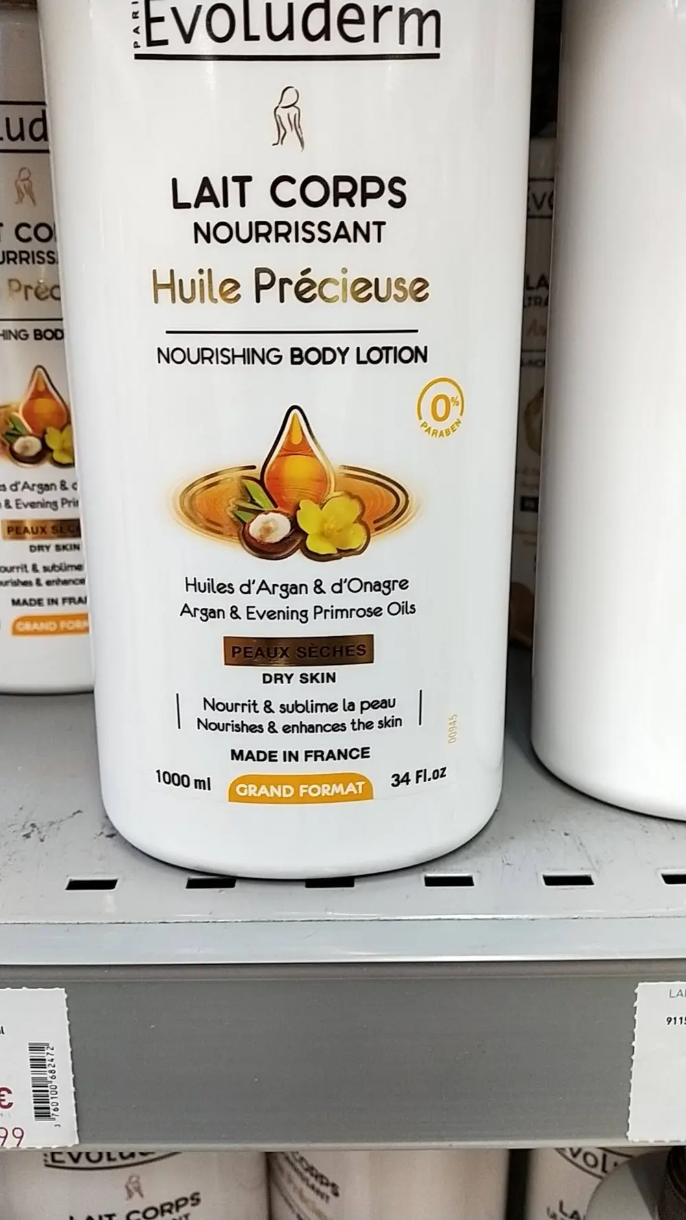 EVOLUDERM - Huile précieuse - Lait corps nourrissant 