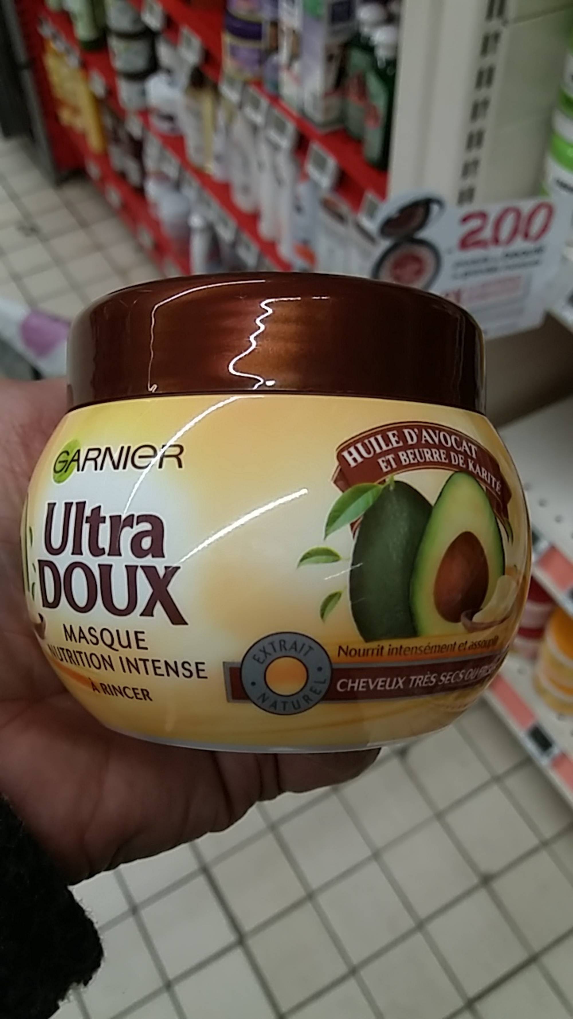 GARNIER ULTRA DOUX Masque remède nourrissant pour cheveux secs ternes 340ml  pas cher 