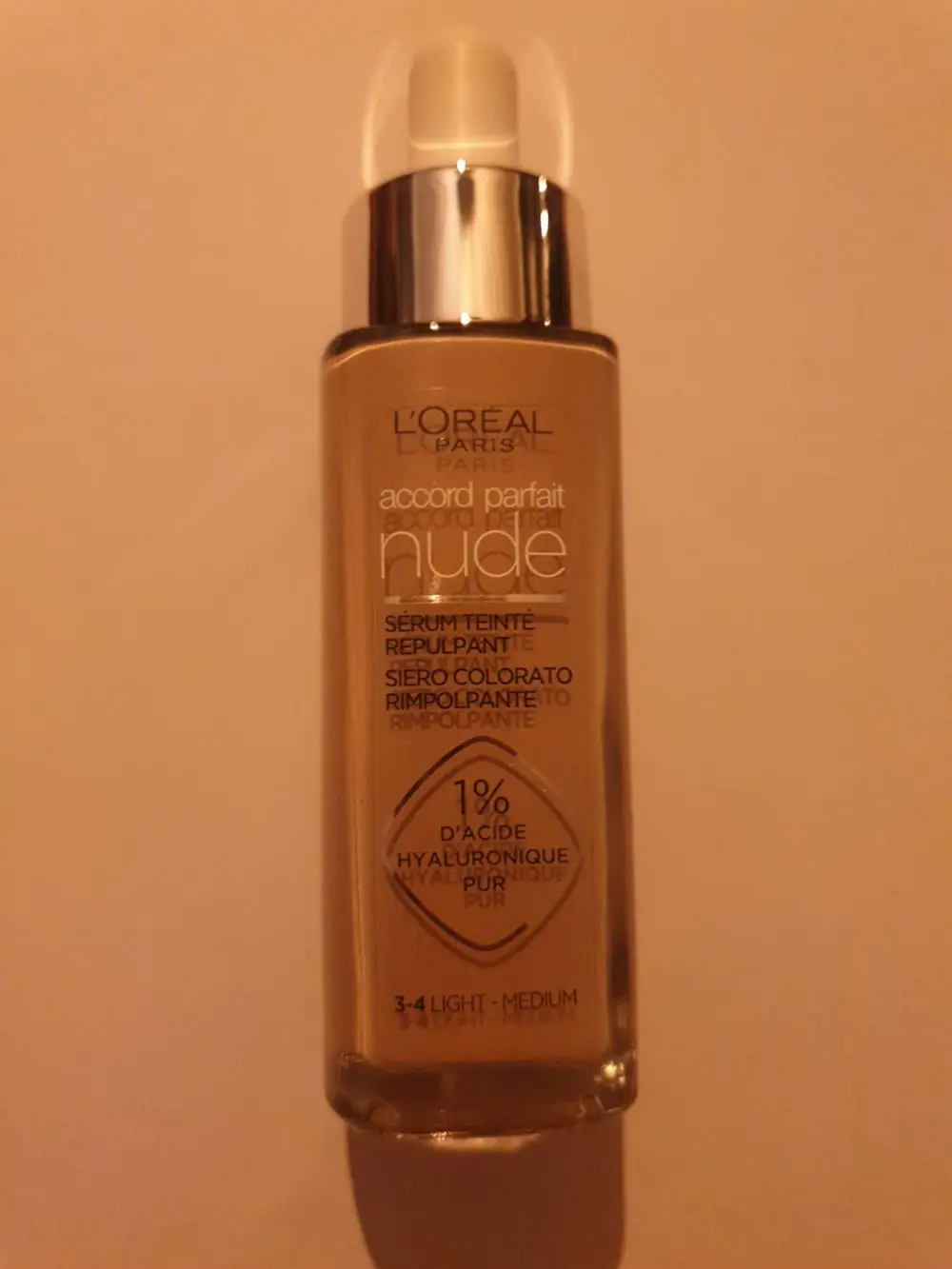 L'ORÉAL PARIS - Accord parfait nude - Sérum teinté répulpant 3-4 light médium