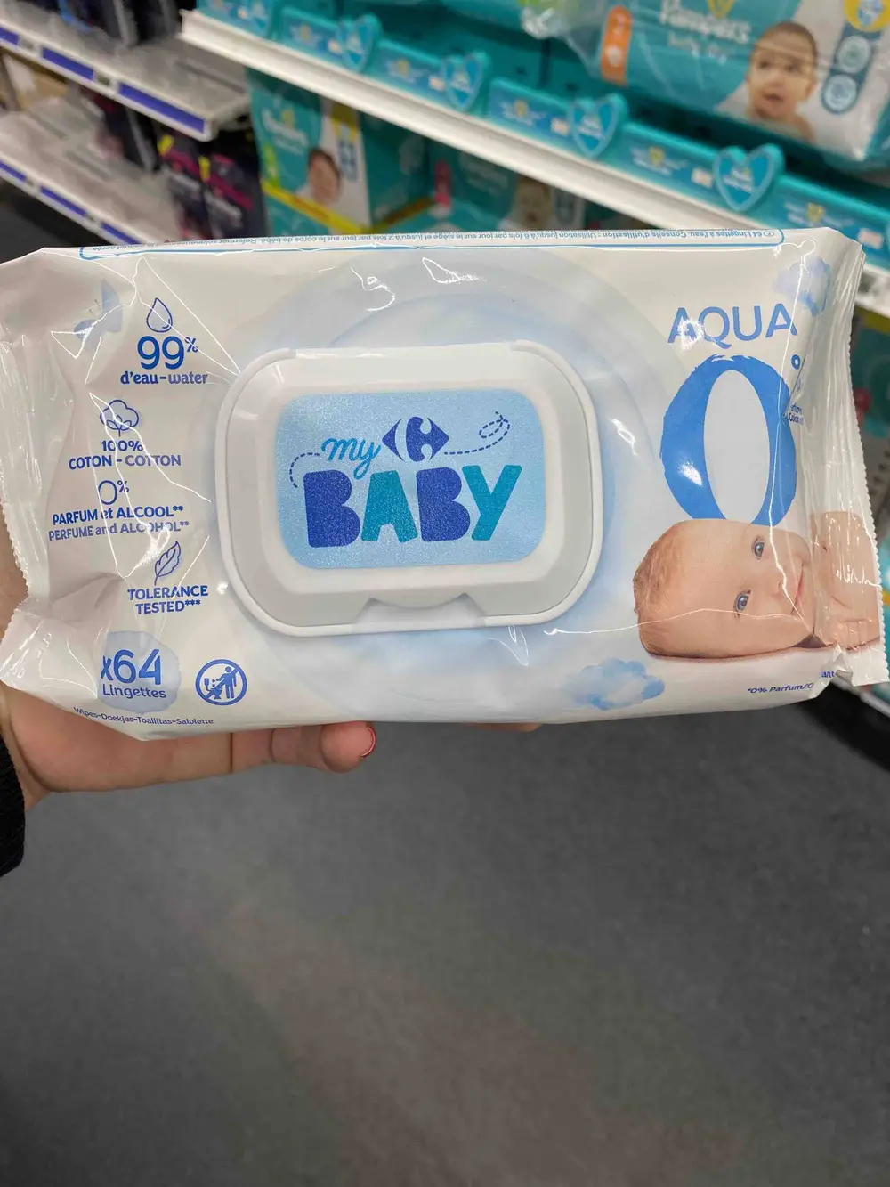 MY CARREFOUR BABY - Aqua - Lingettes 