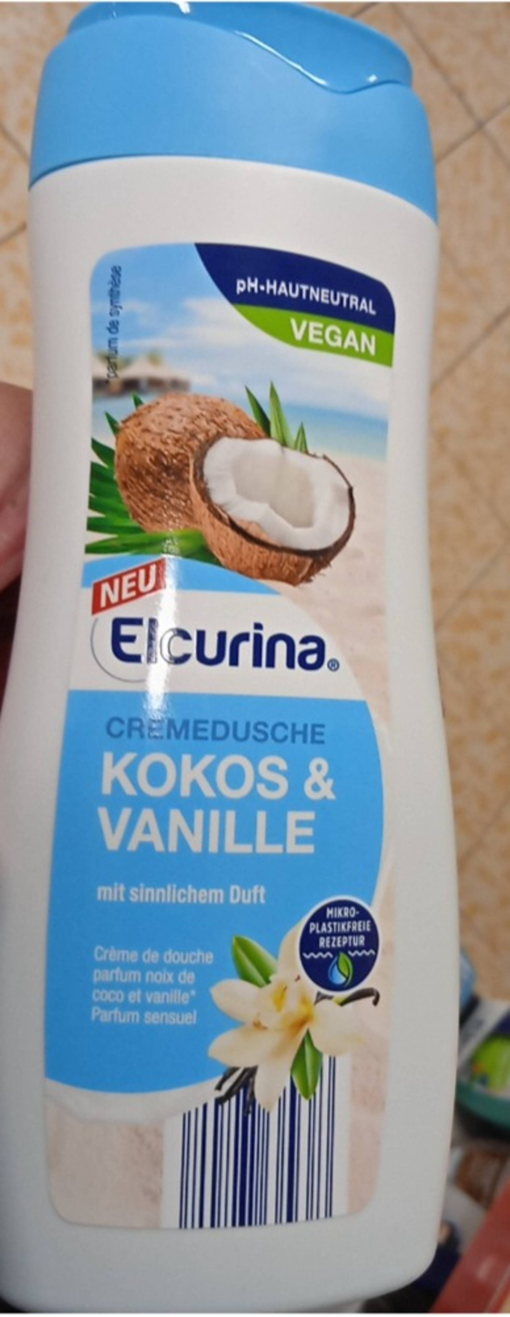 ELCURINA - Crème de douche parfum noix de coco et vanille