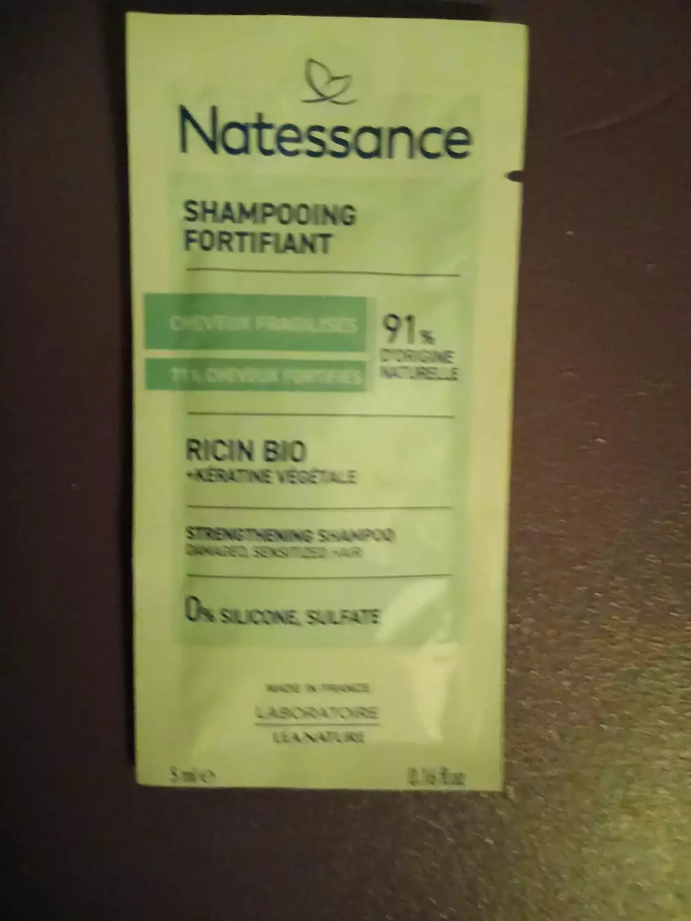 NATESSANCE - Ricin bio - Shampooing fortifiant