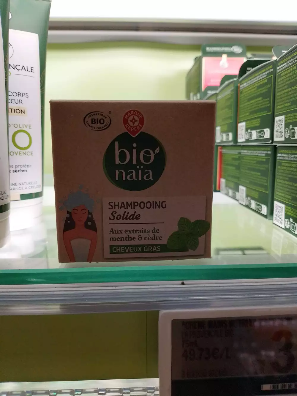 MARQUE REPÈRE - Bio naïa - Shampooing solide cheveux gras