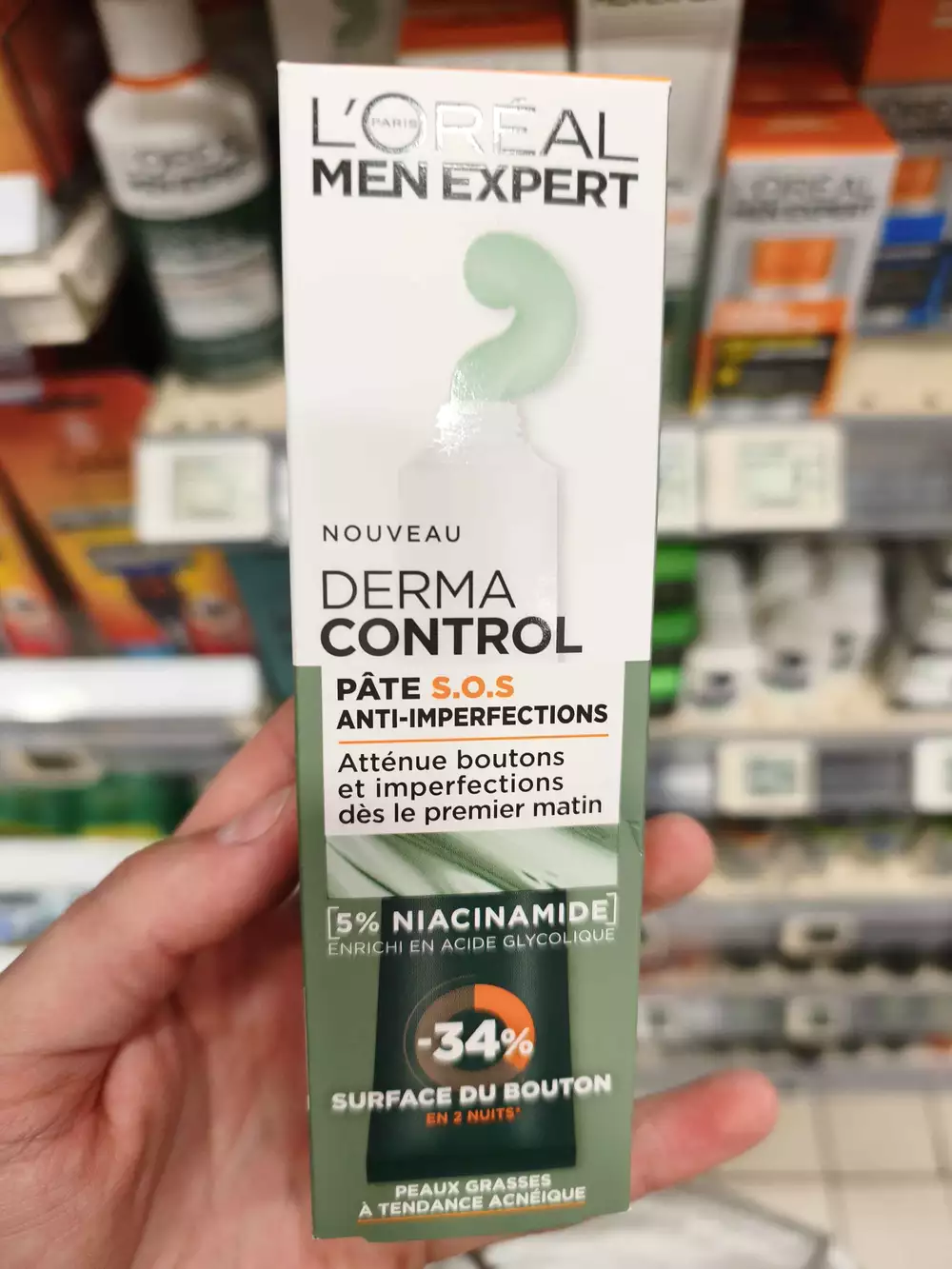 L'ORÉAL MEN EXPERT - Derma control- Pâte S.O.S anti-imperfections