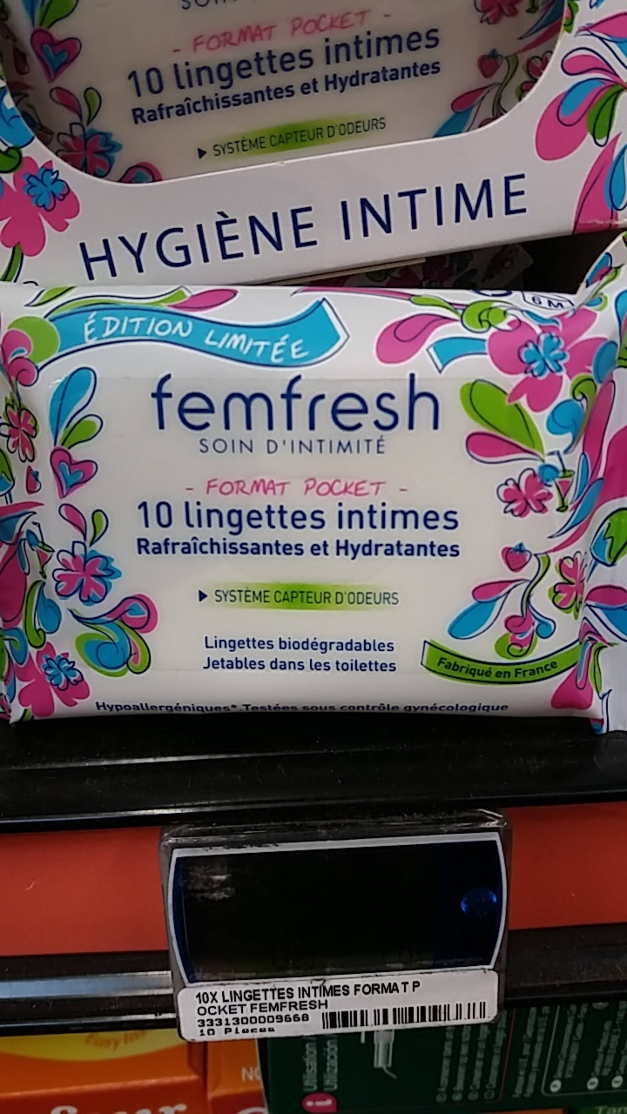 Femfresh - Lingettes Intimes Peaux Sensibles 0%, Aloe Vera