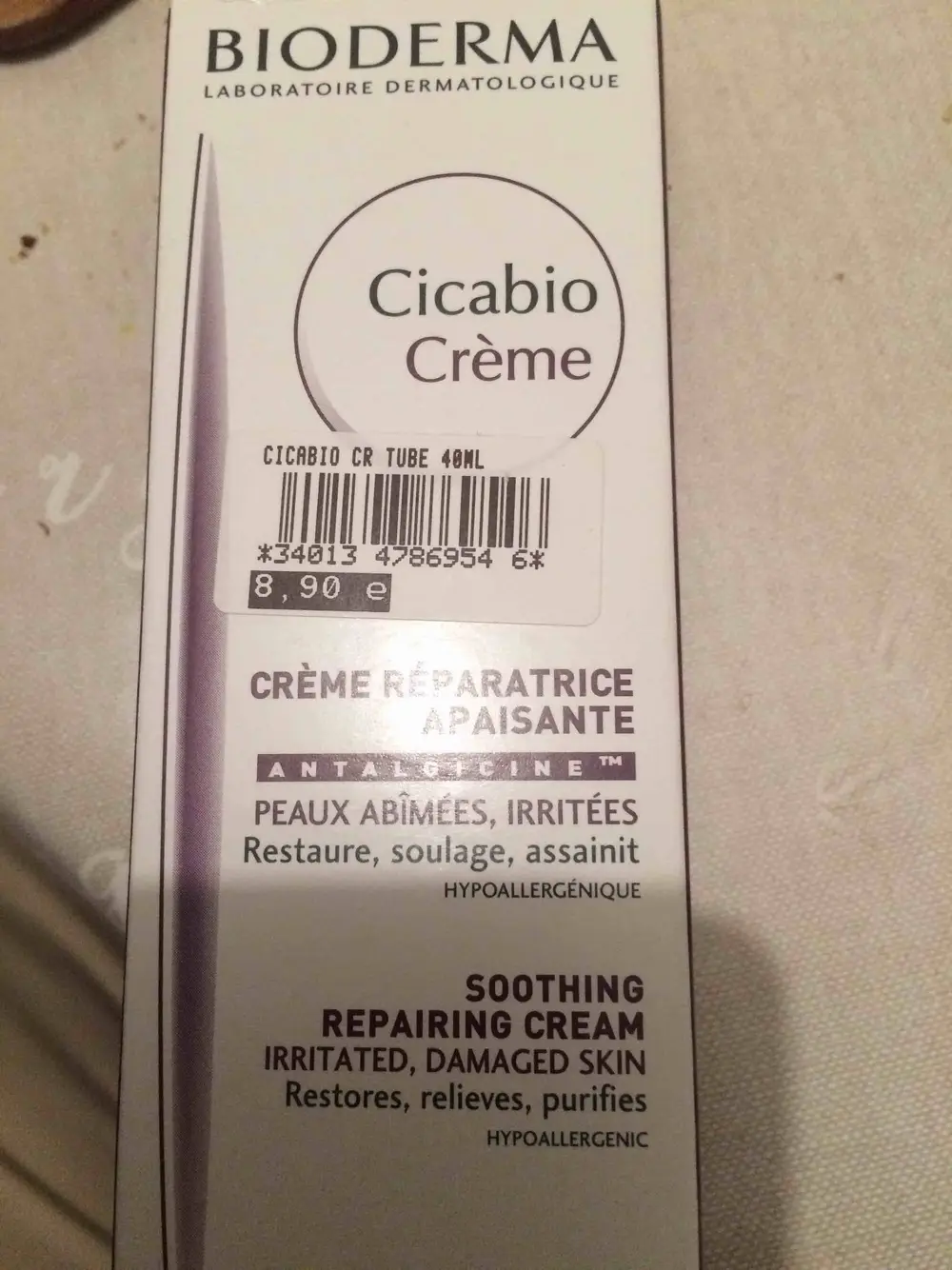 BIODERMA - Cicabio crème réparatrice apaisante à l'antalgicine