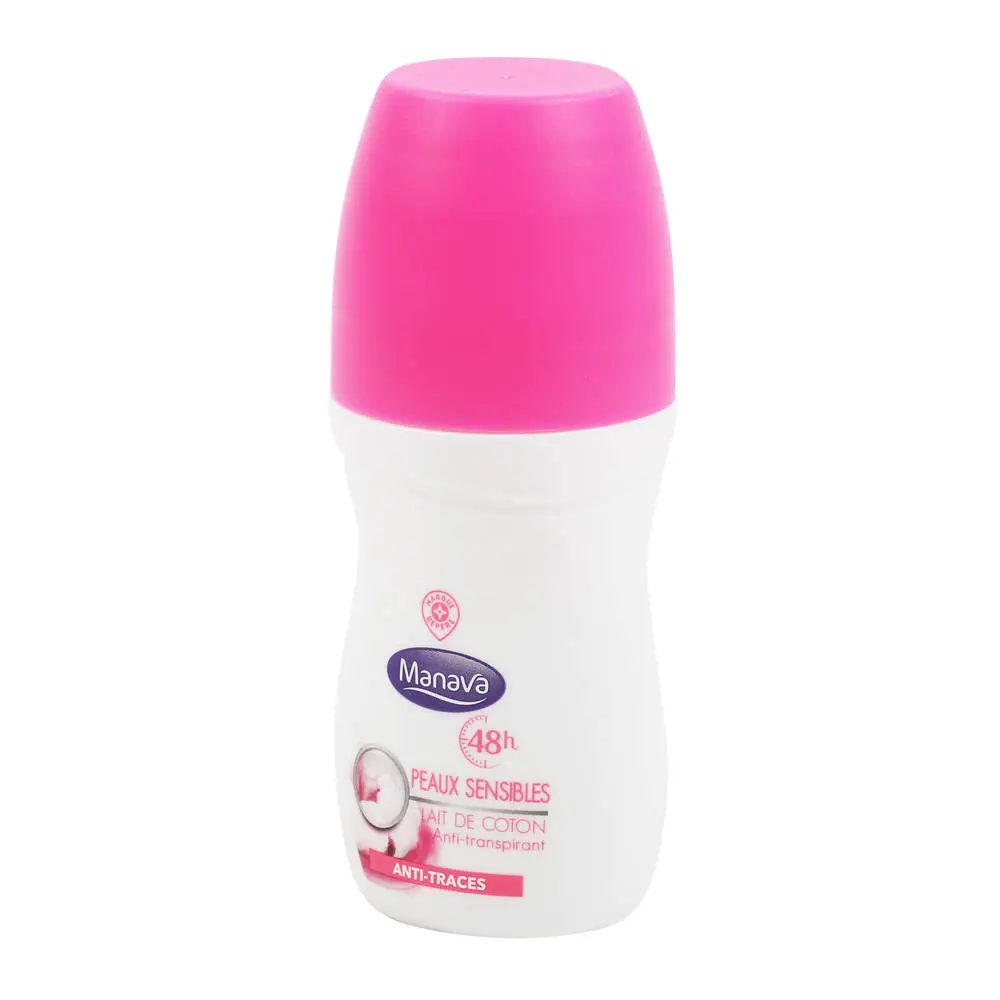 MARQUE REPÈRE - Déodorant bille lait de coton peaux sensibles - 50 ml