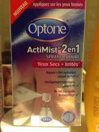 OPTONE - Actimist 2 en 1 - Spray oculaire yeux secs + irrités