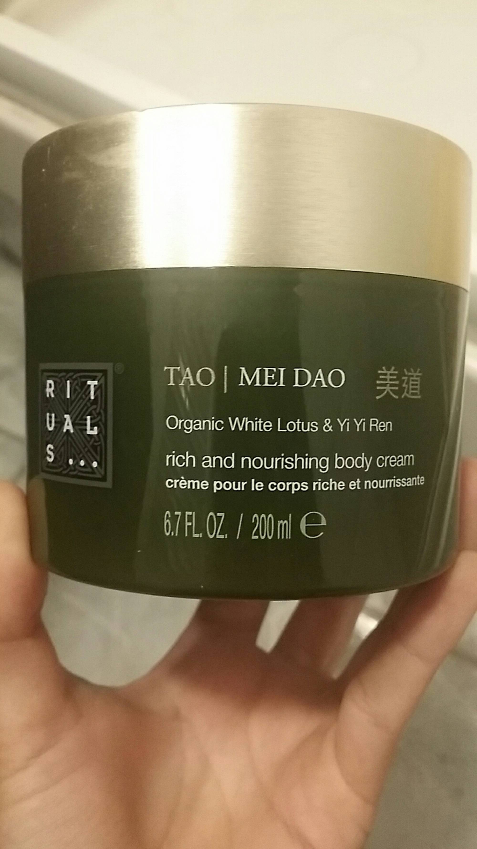 RITUALS - Tao mei dao - Crème pour le corps riche et nourrissante
