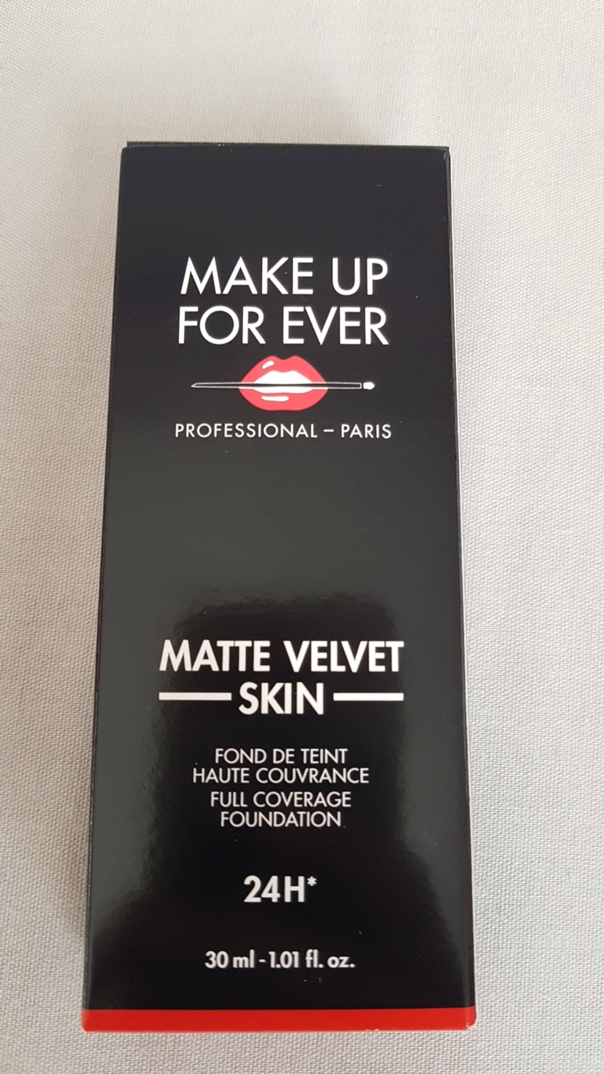MAKE UP FOR EVER - Matte velvet Skin - Fond de teint haute couvrance 24h