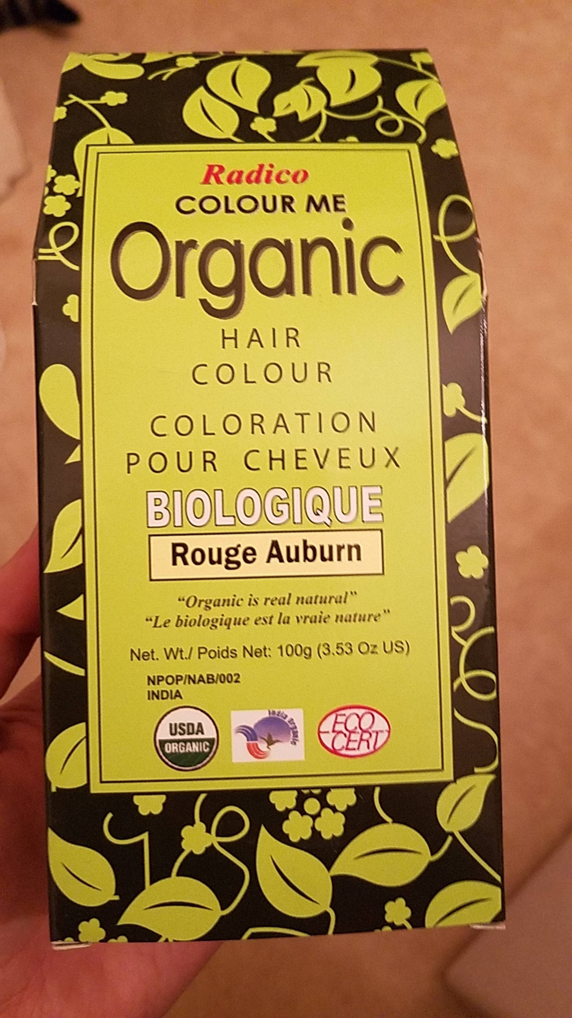 RADICO - Color me organic - Coloration pour cheveux biologique rouge auburn