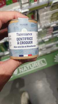 NATESSANCE - Dentifrice à croquer - Aloe vera bio et Bicarbonate