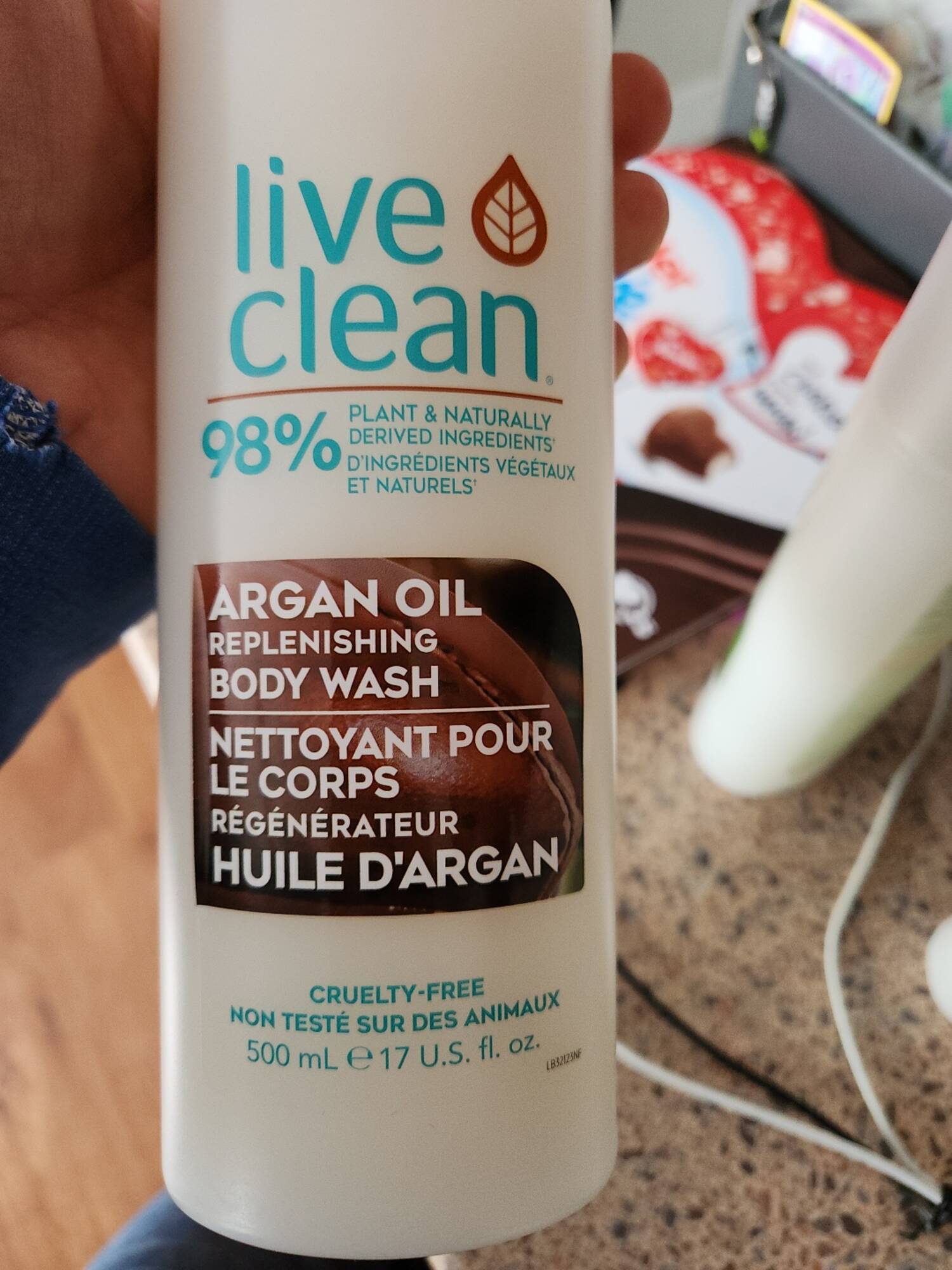 LIVE CLEAN - Huile argan - Nettoyant pour le corps