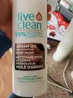 LIVE CLEAN - Huile argan - Nettoyant pour le corps