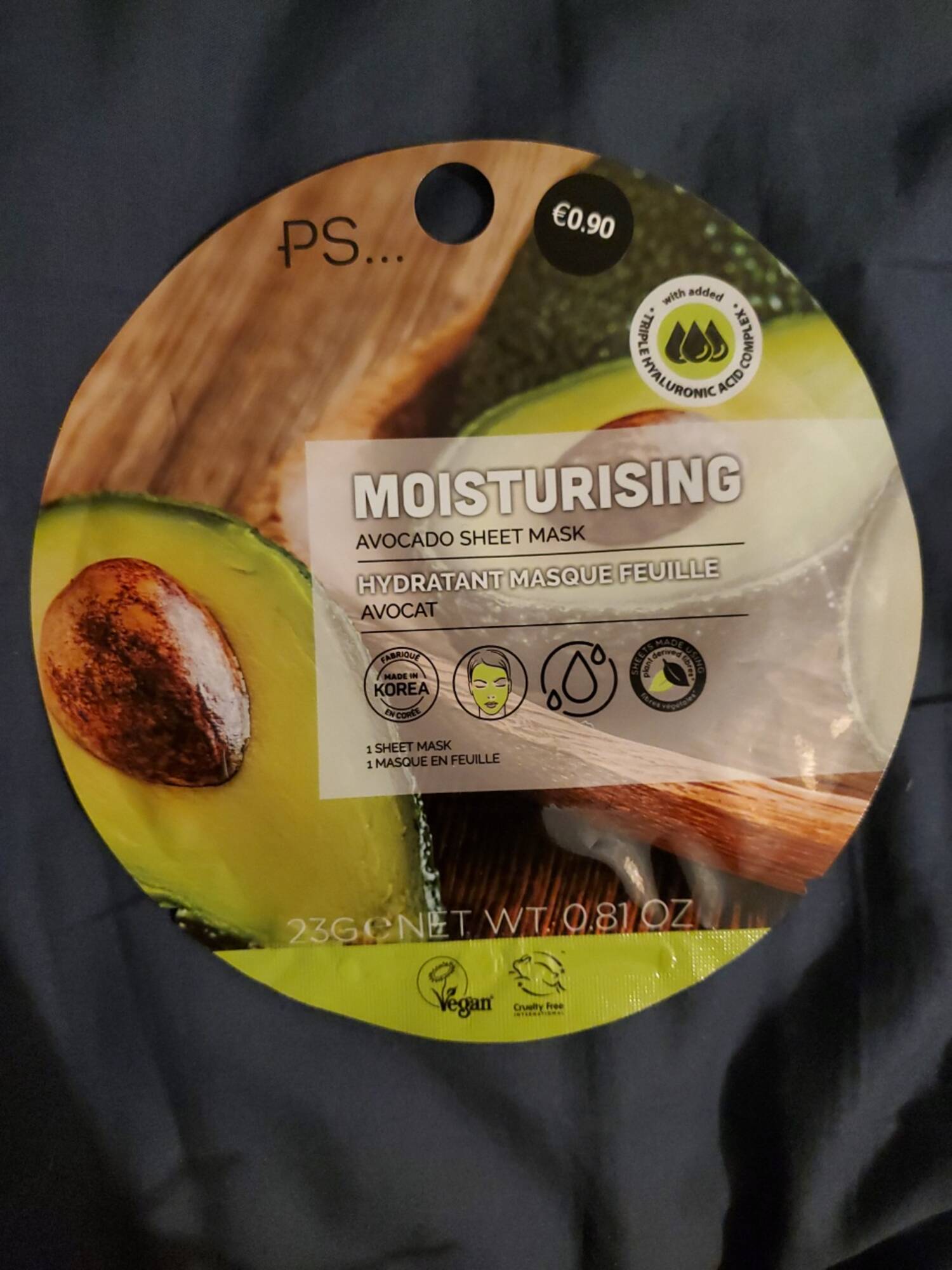 PRIMARK - Moisturising avocado sheet mask 