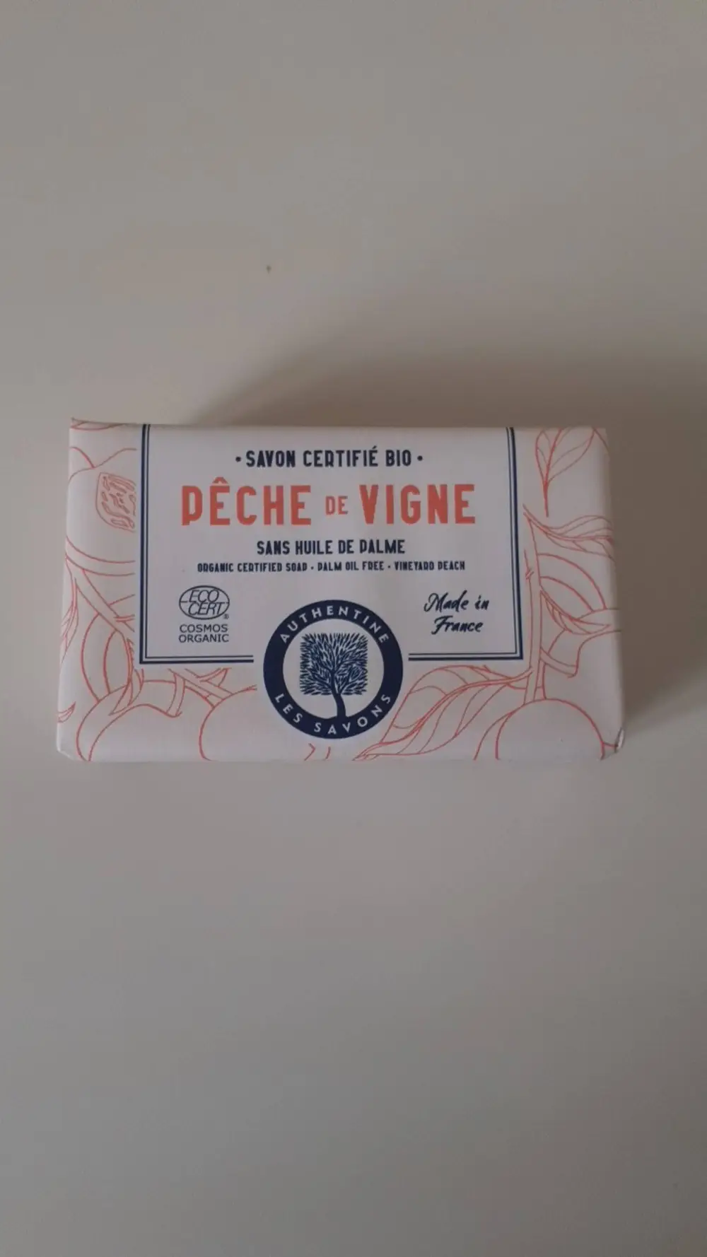 AUTHENTINE LES SAVONS - Pêche de vigne - Savon certifié bio
