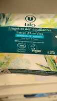 U - Aloe vera - Lingettes démaquillantes