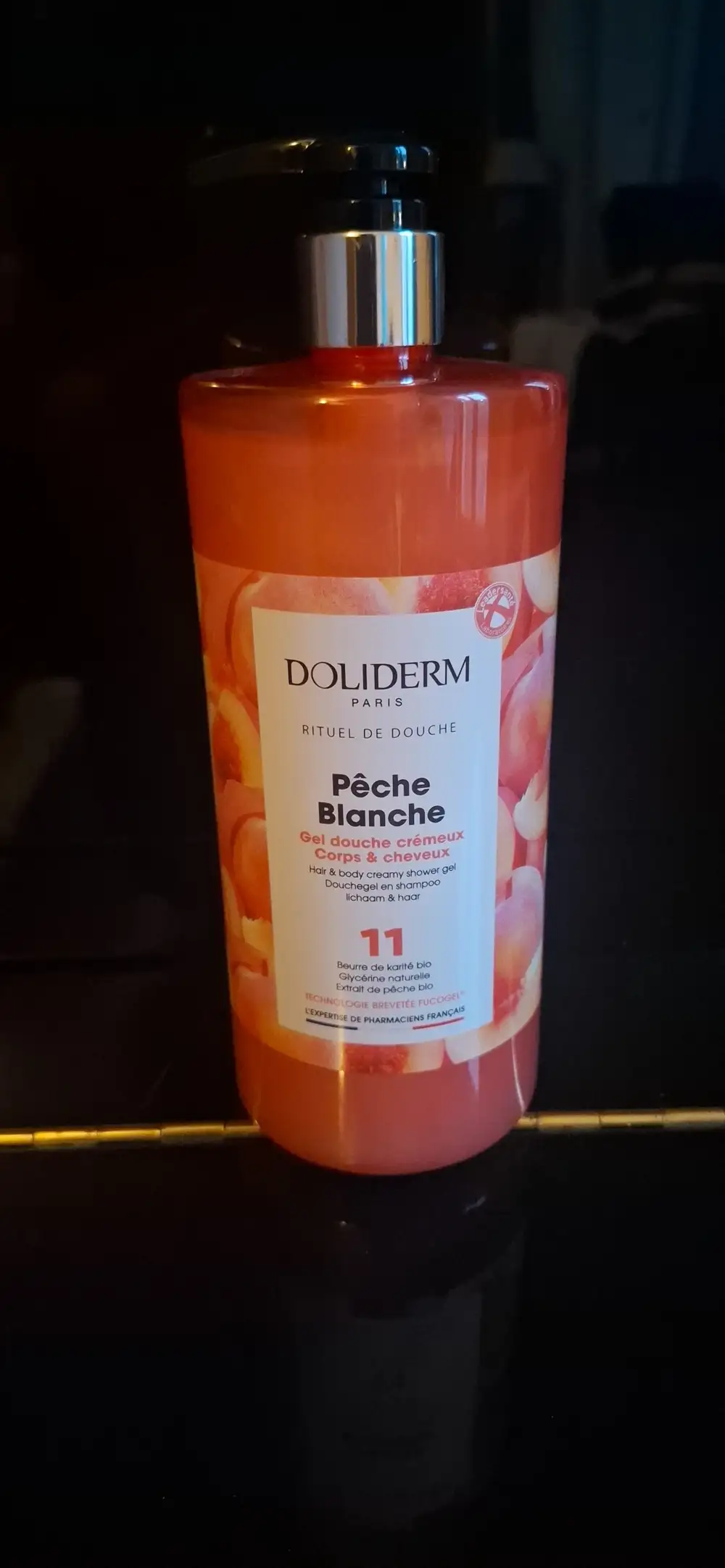 DOLIDERM - Pêche blanche - Gel douche crémeux corps & cheveux
