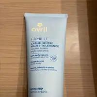 AVRIL - Famille - Crème neutre haute tolérance
