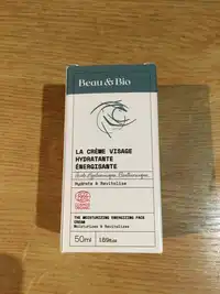 BEAU&BIO - La crème visage hydratante énergisante 