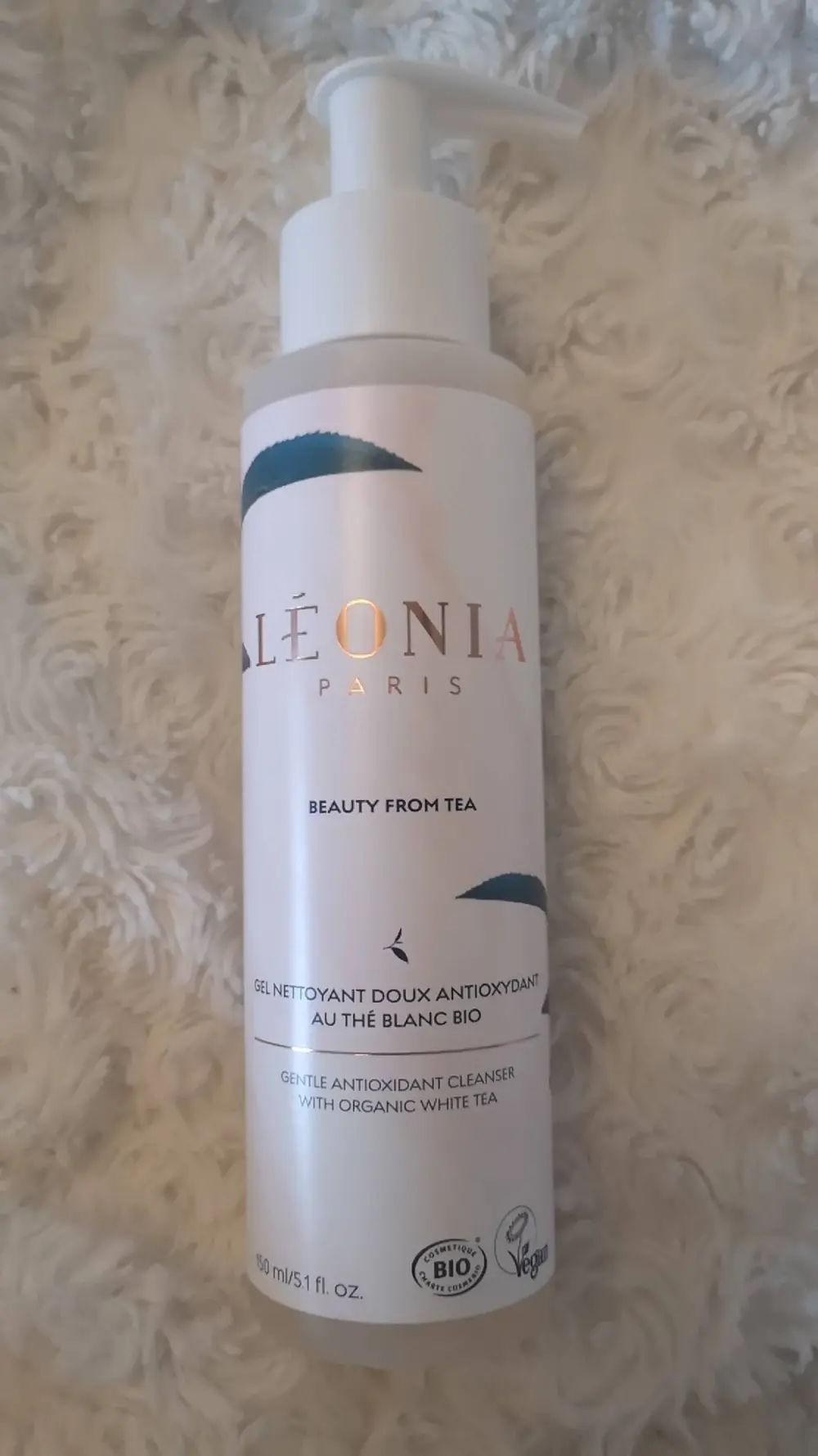 LÉONIA PARIS - Gel nettoyant doux antioxydant au thé blanc bio
