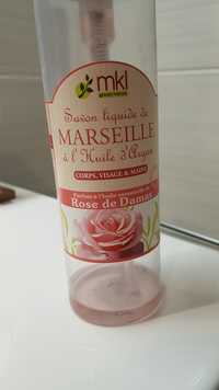 MKL - Rose de Damas - Savon liquide de Marseille à l'huile d'argan