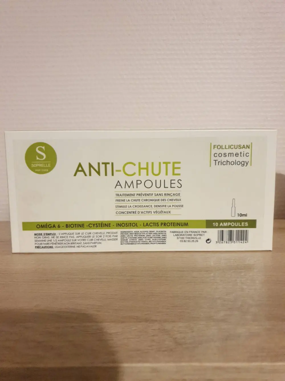 SOPRELLE - 10 Ampoules anti-chute