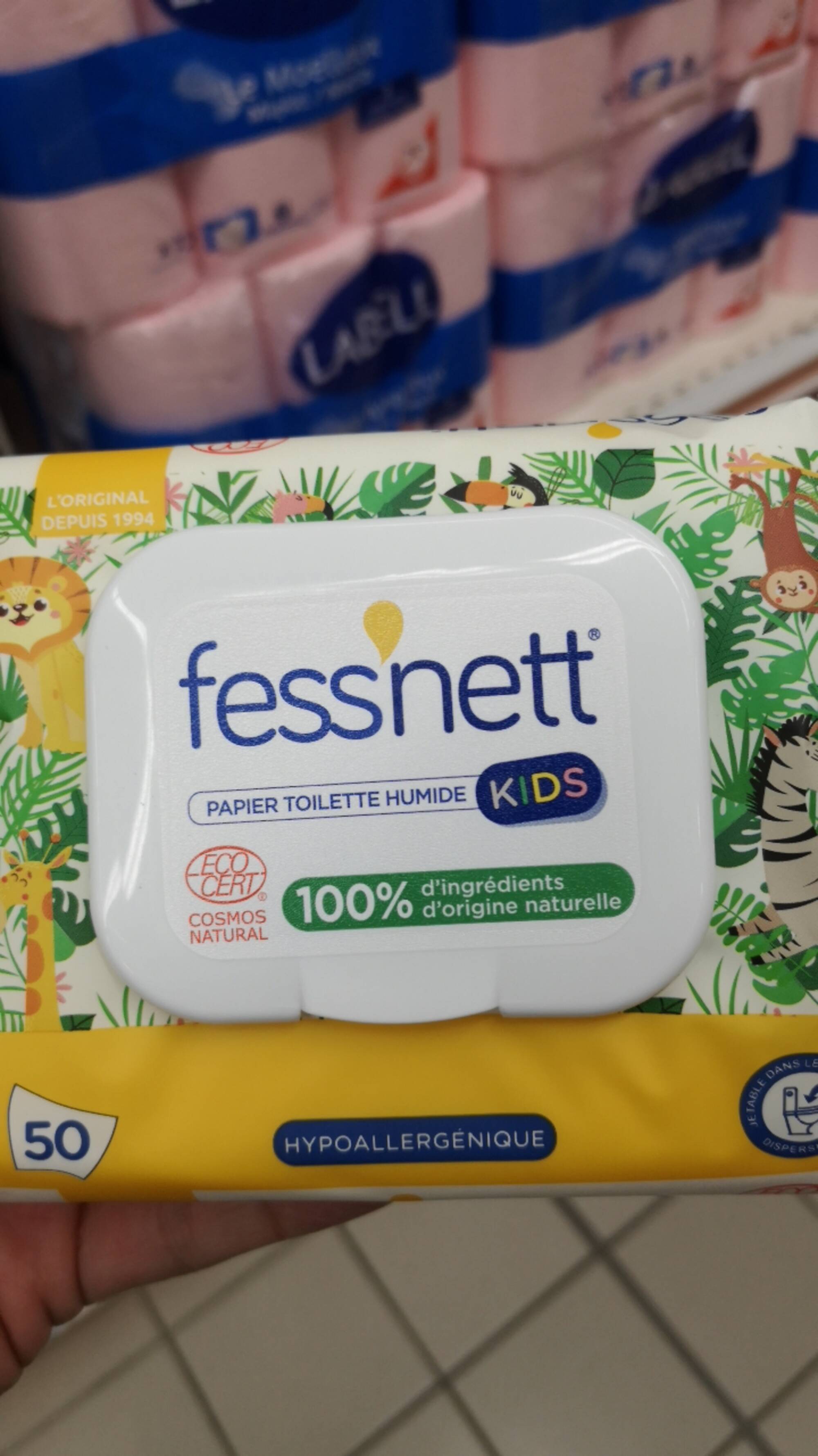 COSMIA BABY Lingettes papier toilette humide pour bébé 50 lingettes pas  cher 