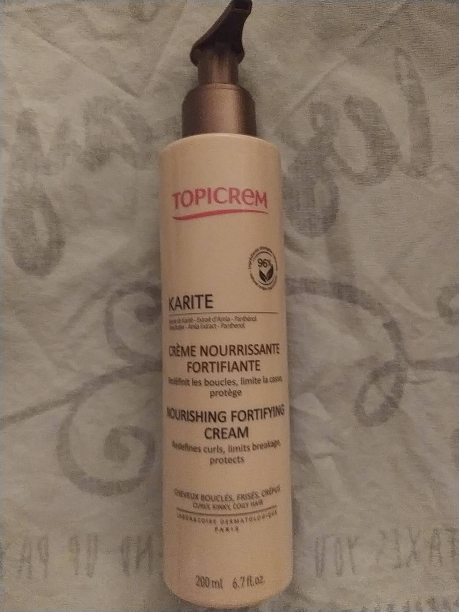 TOPICREM - Karite - Crème nourrissante fortifiante